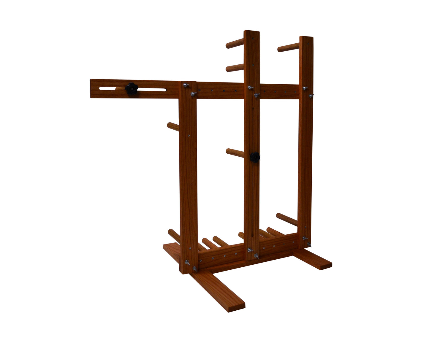 Left-Handed Floor Standing Inkle Loom - Hancrafted from Red Oak