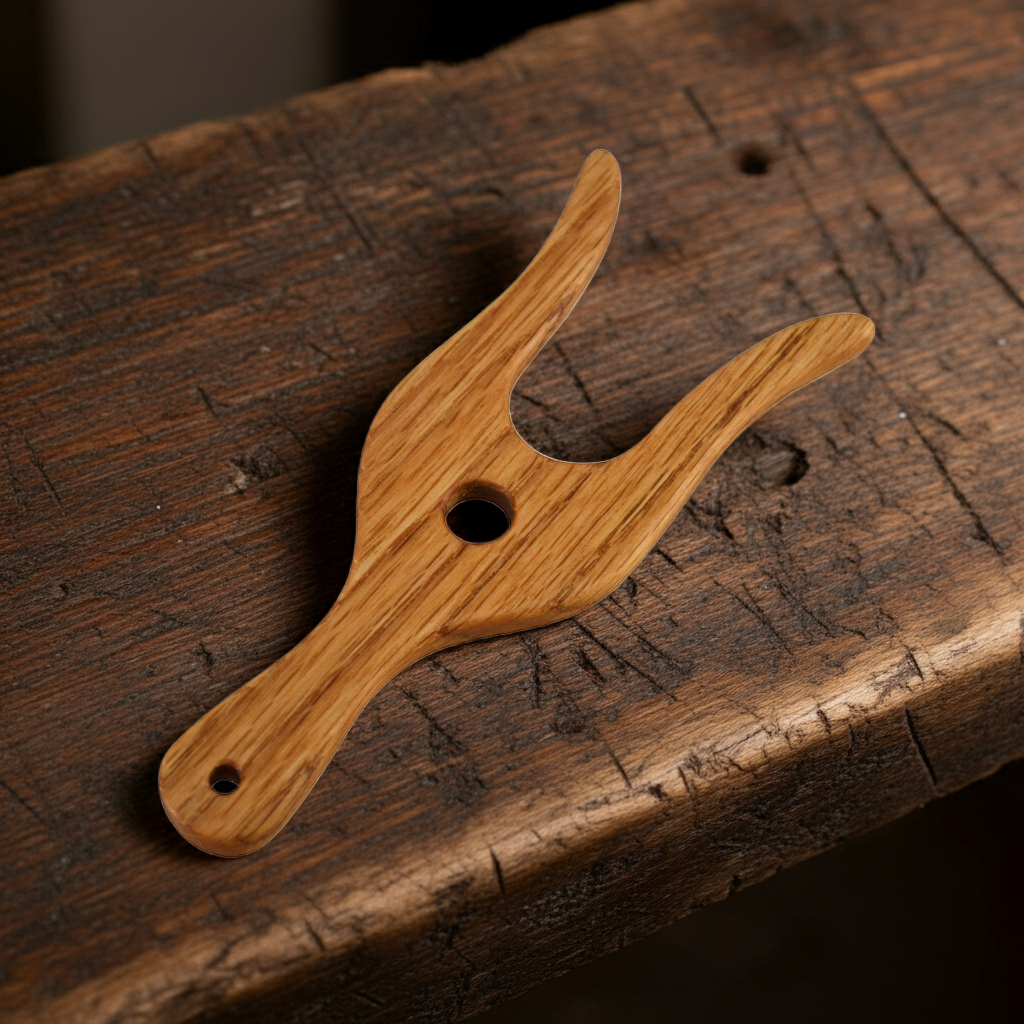 Knitting Fork, Lucet or Tvinningsben - Handcrafted from Red Oak