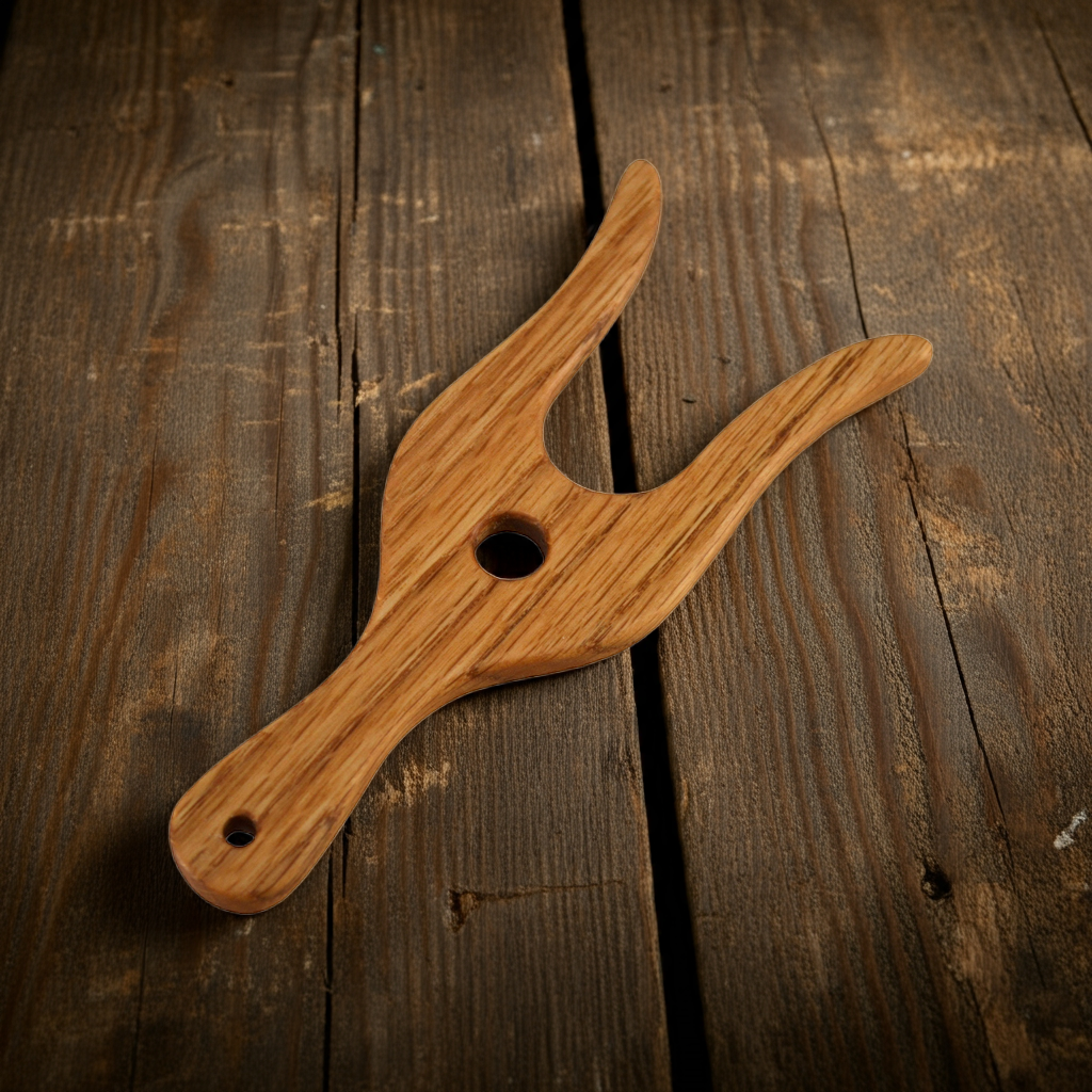 Knitting Fork, Lucet or Tvinningsben - Handcrafted from Red Oak