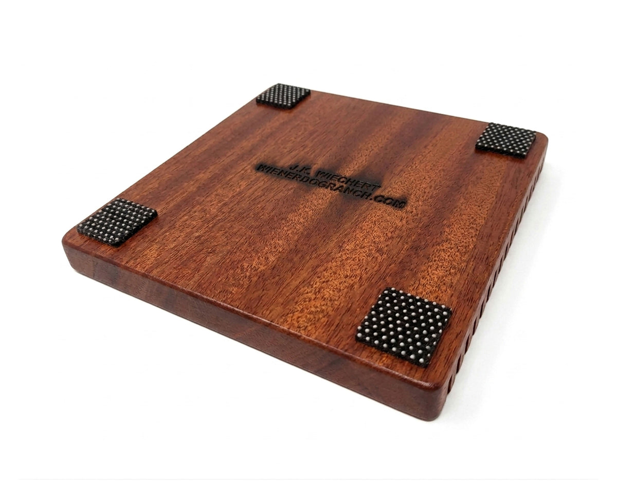 17 Slot Ruler Organizer for Quilting and Sewing Handcrafted from Mahogany
