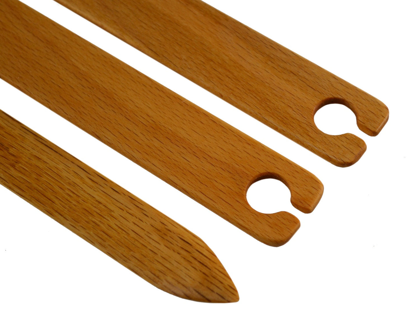 8 Inch Stick Shuttle and Weaving Sword 3pc Set - Handcrafted from Red Oak