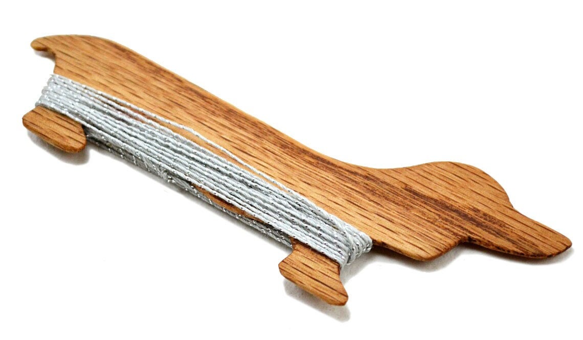 15 Inch Inkle Loom and Dog Weaving Shuttle Handcrafted from Maple and Red Oak