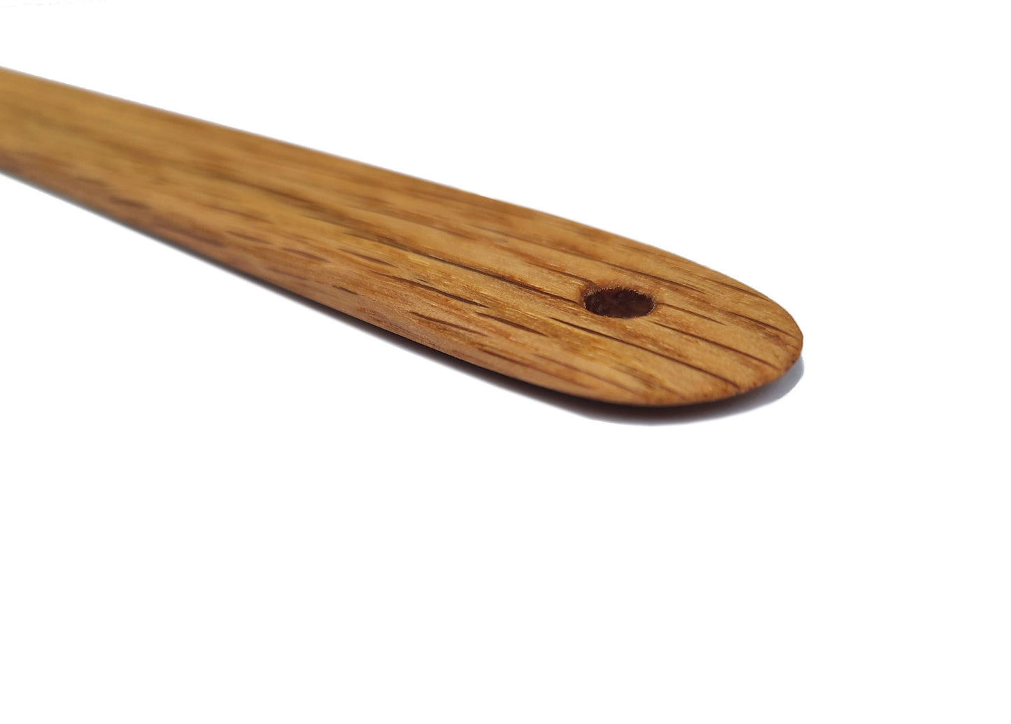 8 inch point turner and seam creaser. Handcrafted from red oak by Wiener Dog Ranch. View 2.