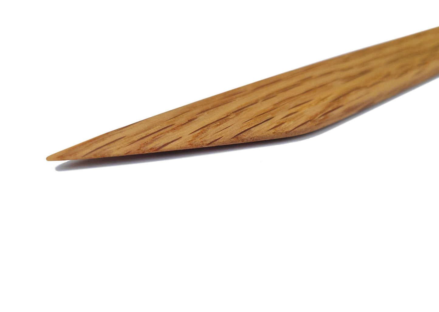 8 inch point turner and seam creaser. Handcrafted from red oak by Wiener Dog Ranch. View 3.