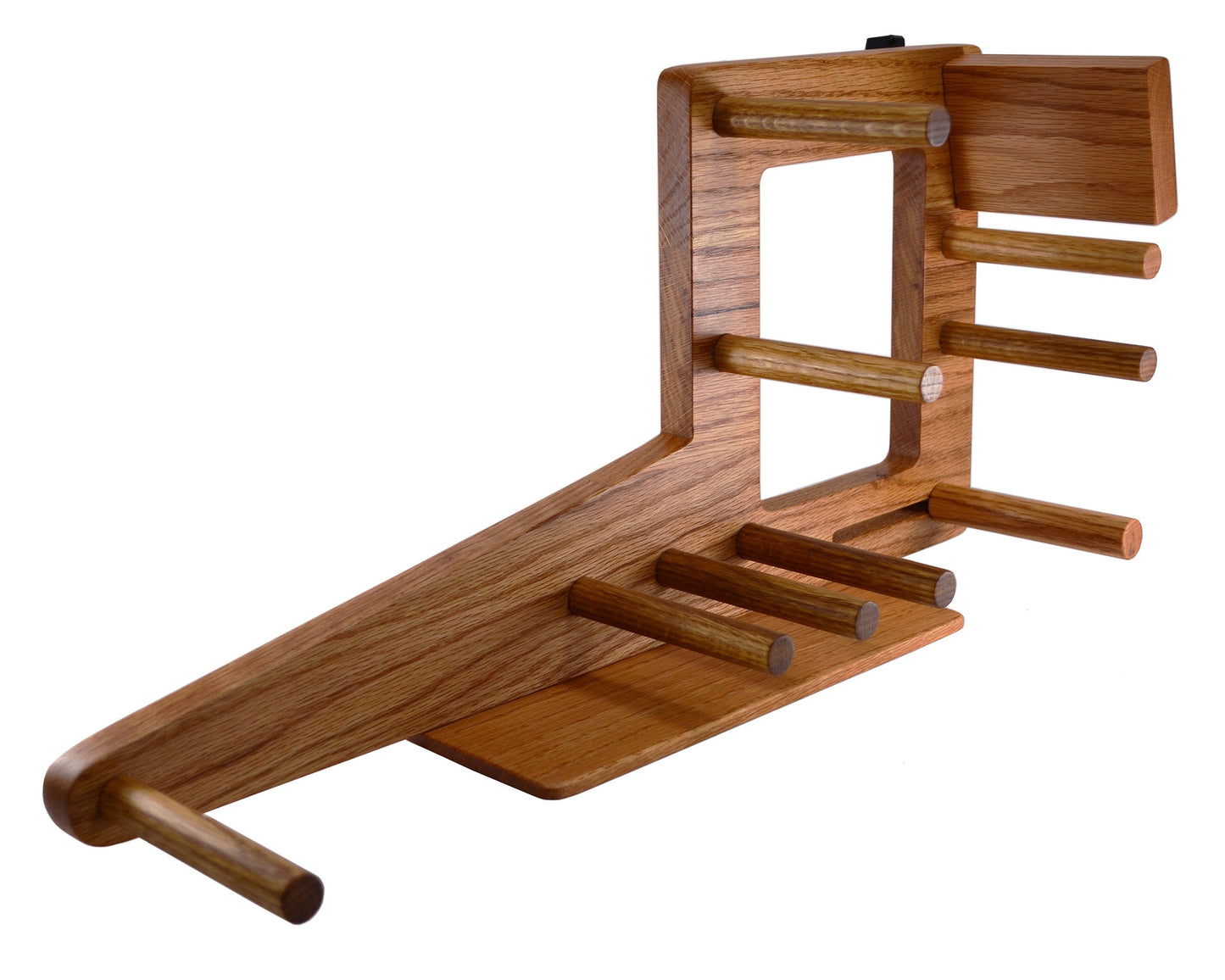 20 inch inkle loom for belt weaving. Handcrafted from red oak by Wiener Do Ranch.
