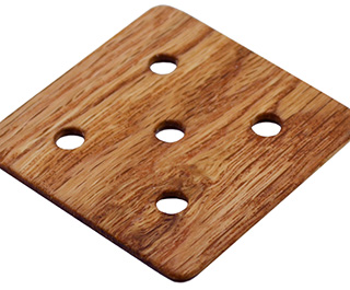 24pc Weaving Card Set - 2.5 Inch, 5 Hole (Oak)