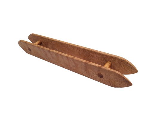 14 Inch rag shuttle handcrafted from red oak by Wiener Dog Ranch.