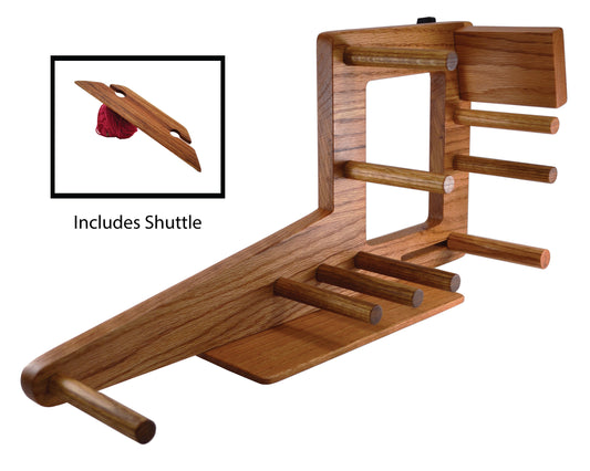 20 inch inkle loom and weaving shuttle handcrafted by Wiener Dog Ranch.
