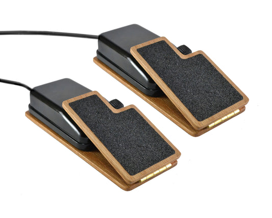 2 Foot Controller Pedal Adapters - Handcrafted from Red Oak