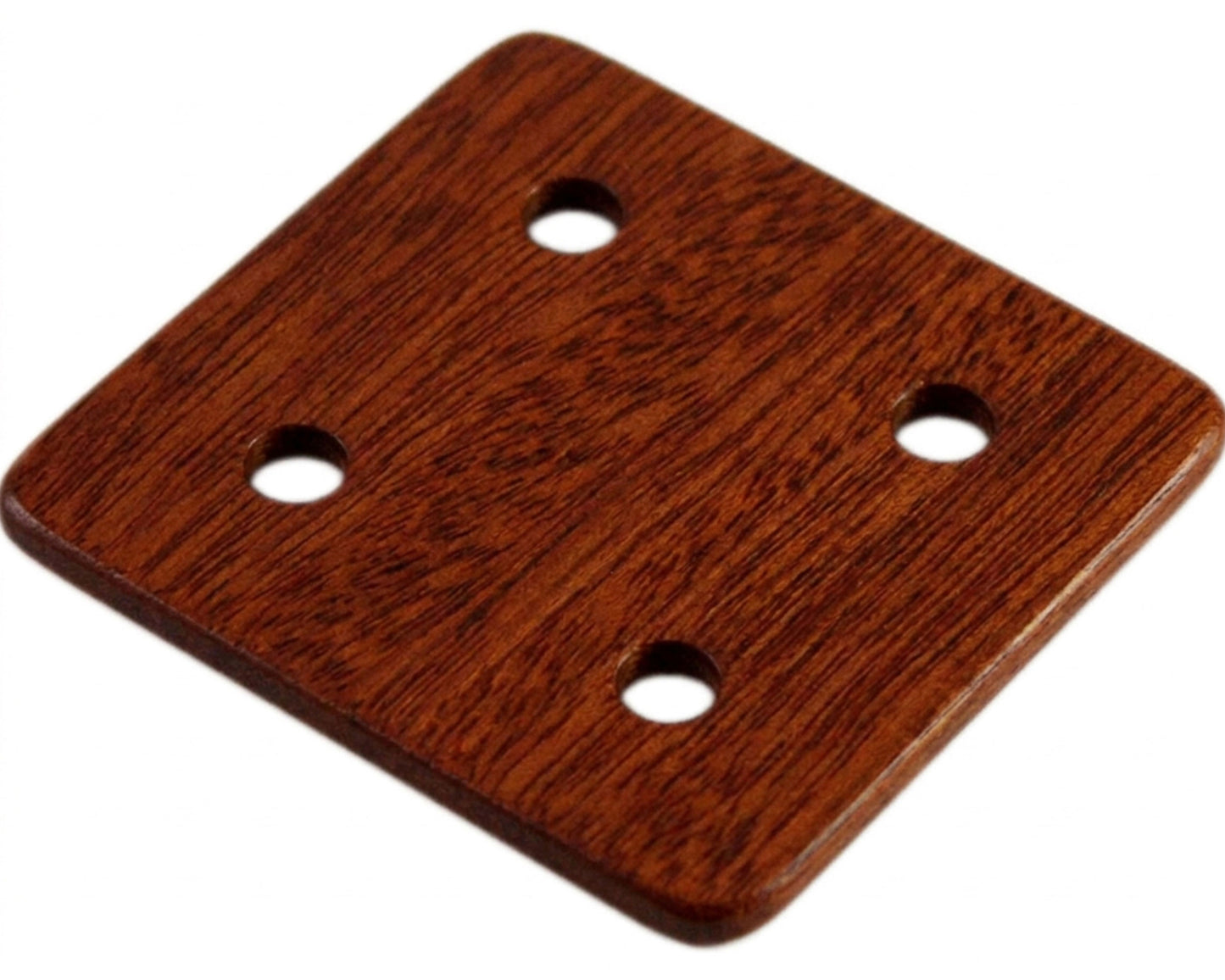 24 Weaving Cards with 4 Holes Handcrafted from Mahogany