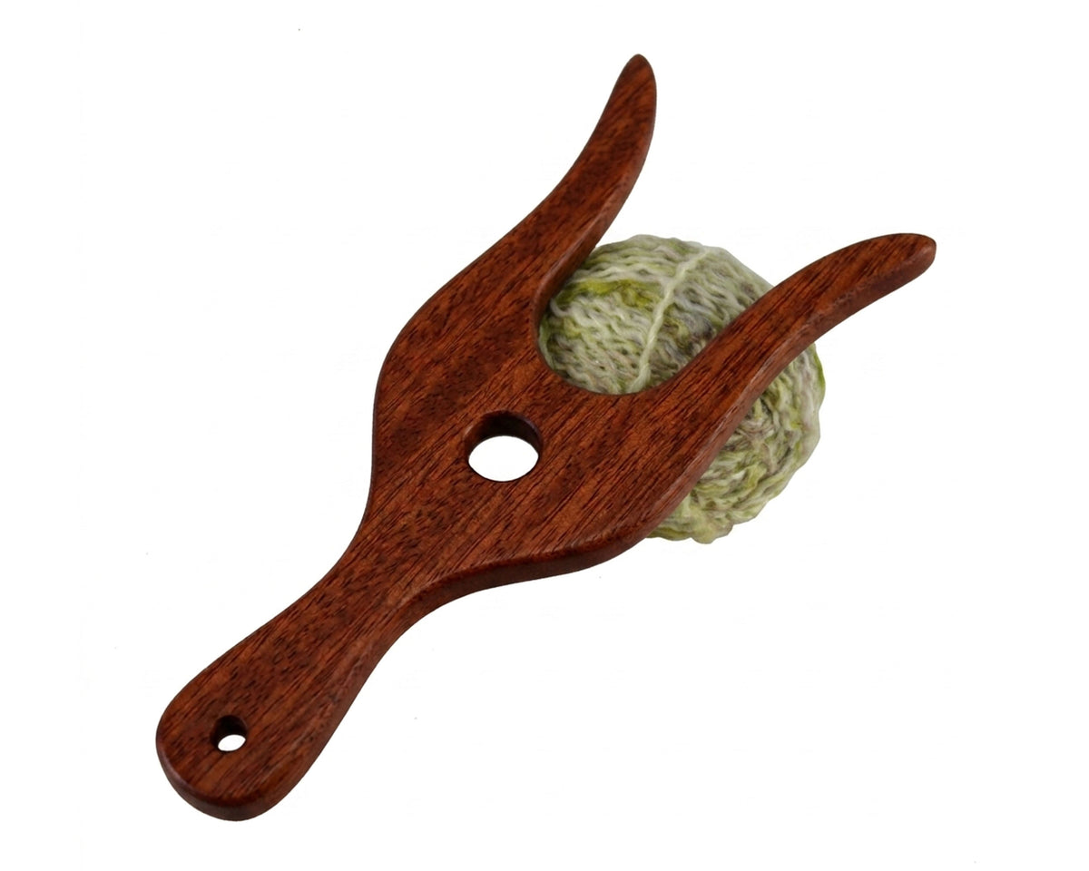 Knitting Fork, Lucet or Tvinningsben - Handcrafted from Mahogany
