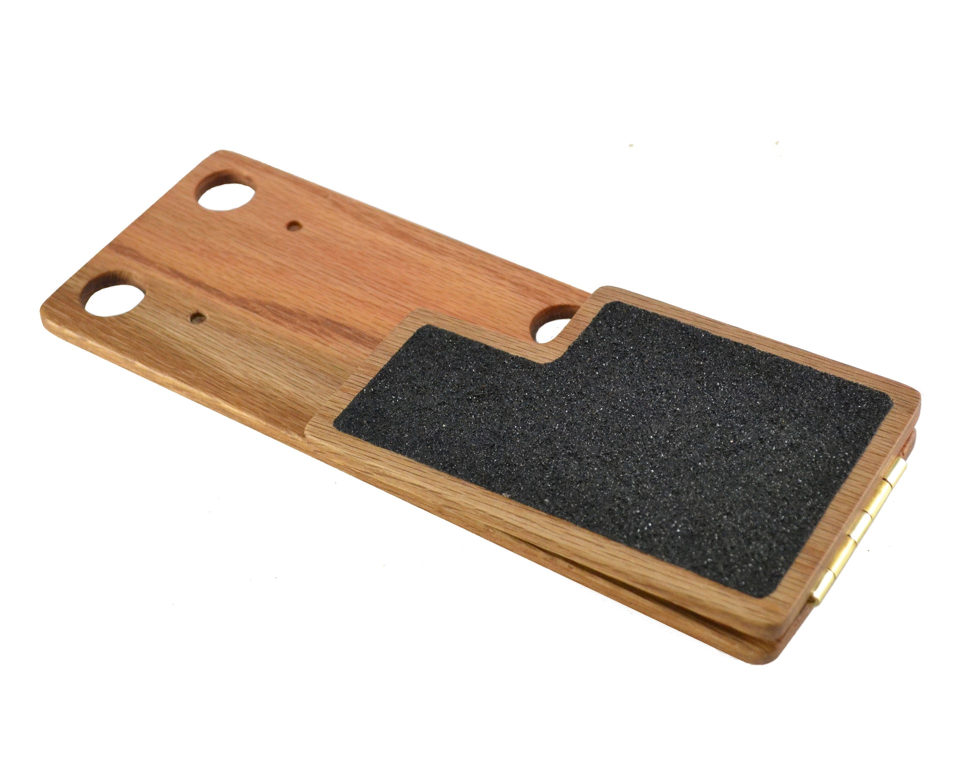 Singer Featherweight foot control pedal adapter. Handcrafted from red oak by Wiener Dog Ranch. View 2.